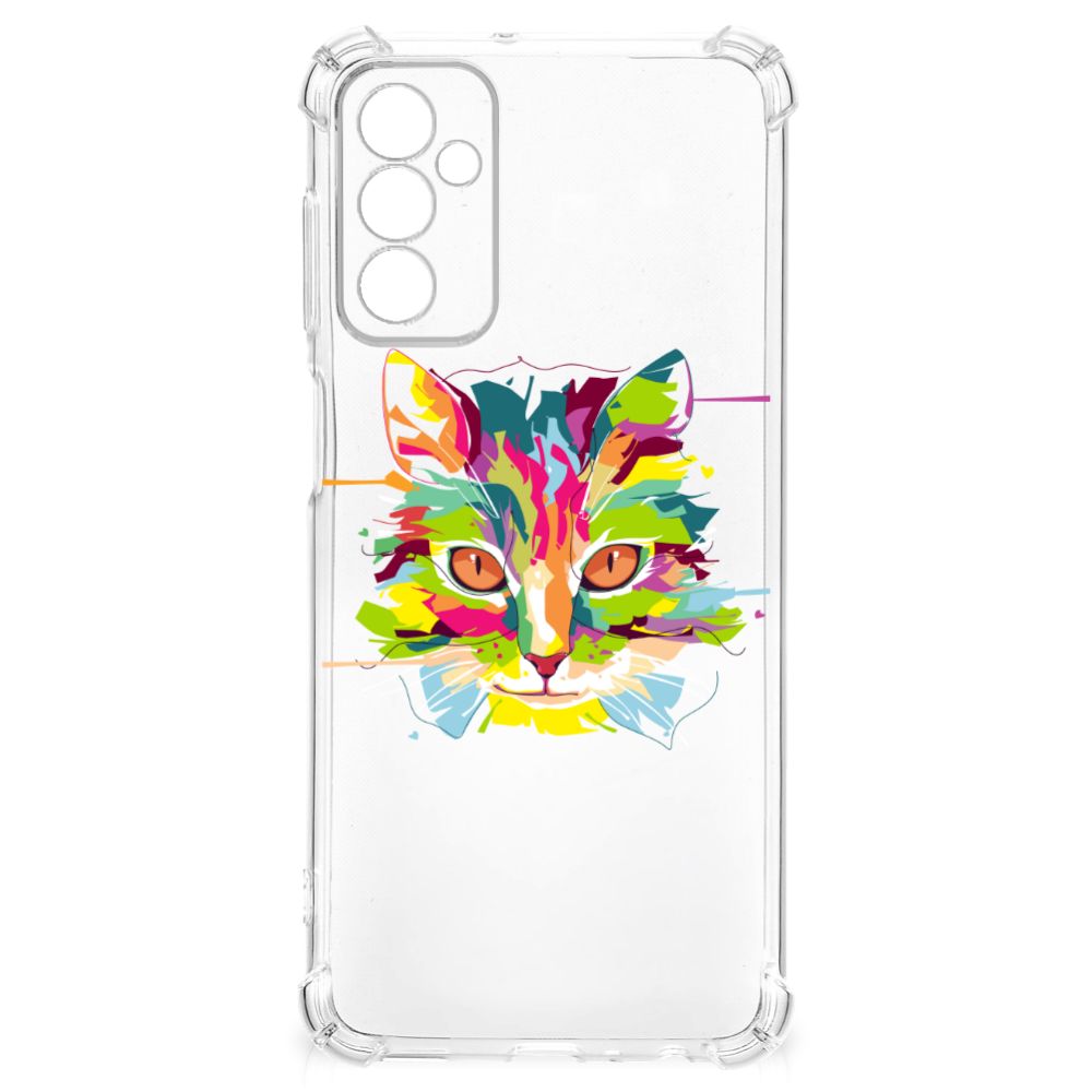 Samsung Galaxy M13 4G | M23 Stevig Bumper Hoesje Cat Color