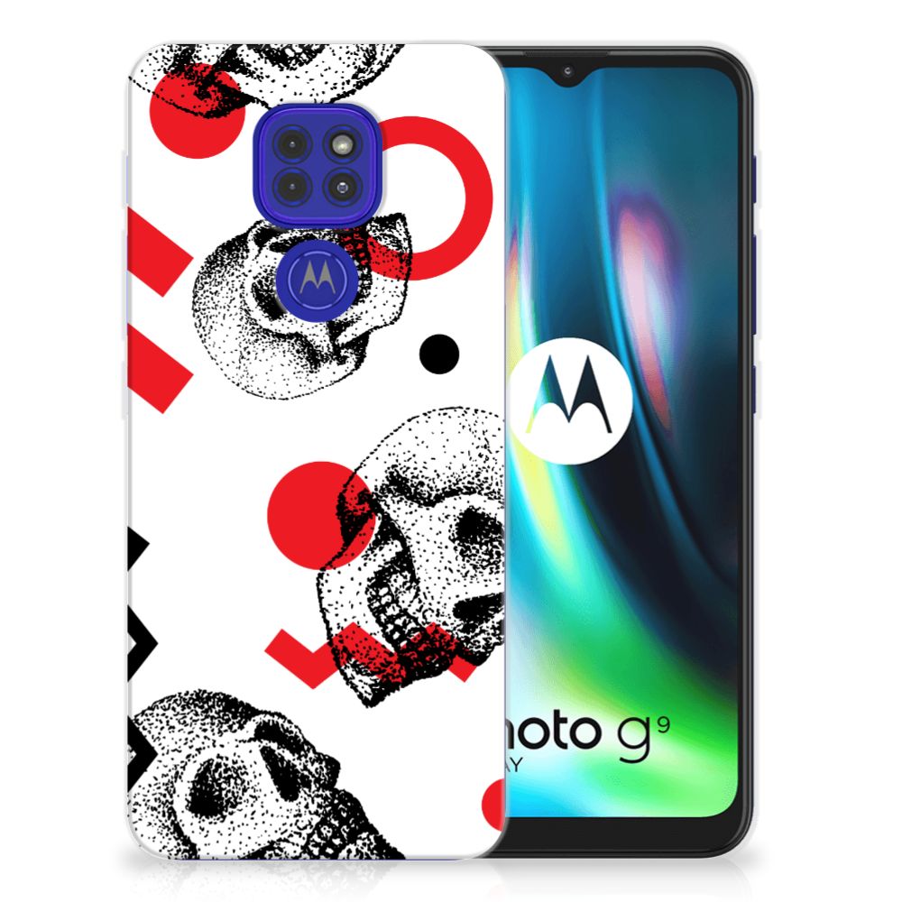 Silicone Back Case Motorola Moto G9 Play | E7 Plus Skull Red B2C Telecom