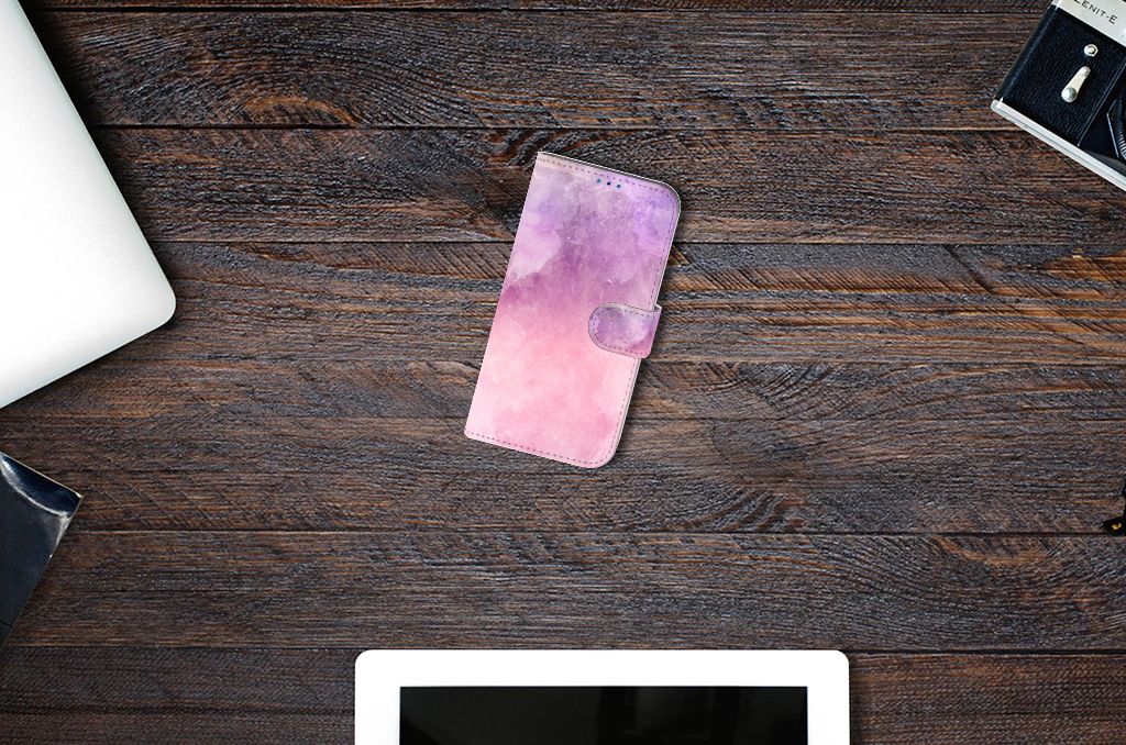 Hoesje iPhone 14 Pro Pink Purple Paint