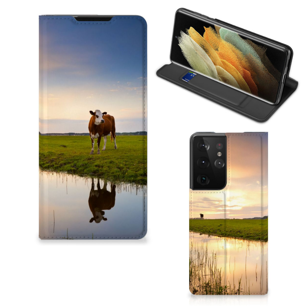Samsung Galaxy S21 Ultra Hoesje maken Koe - B2C Telecom