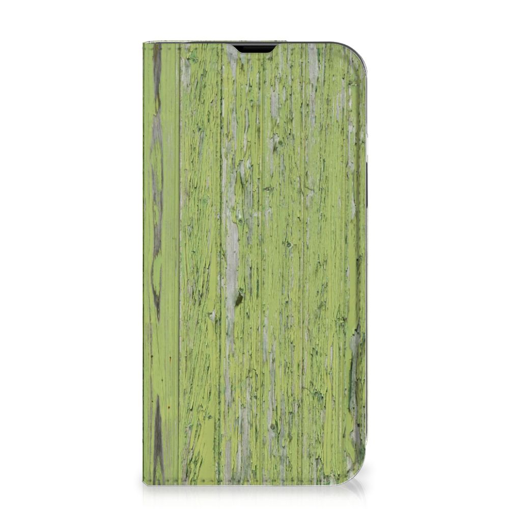 iPhone 14 Book Wallet Case Green Wood - B2C Telecom