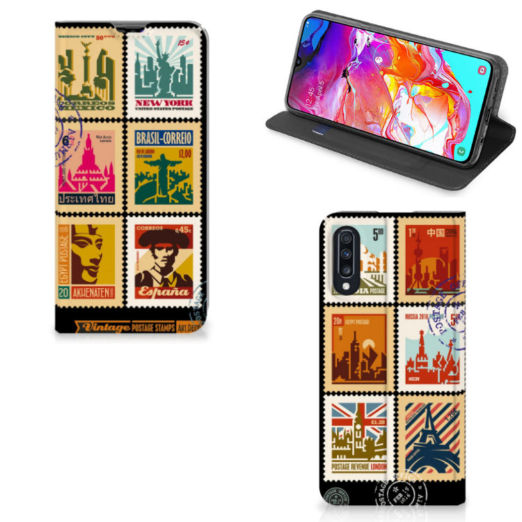 Samsung Galaxy A70 Book Cover Postzegels