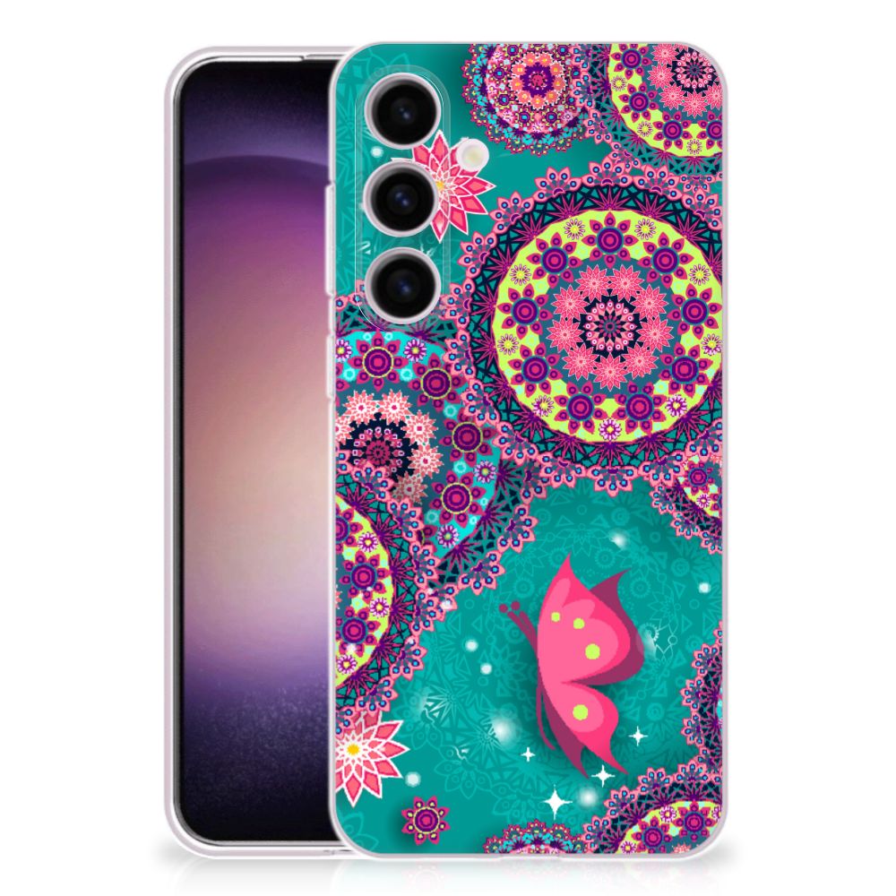 Samsung Galaxy S24 Hoesje maken Cirkels en Vlinders