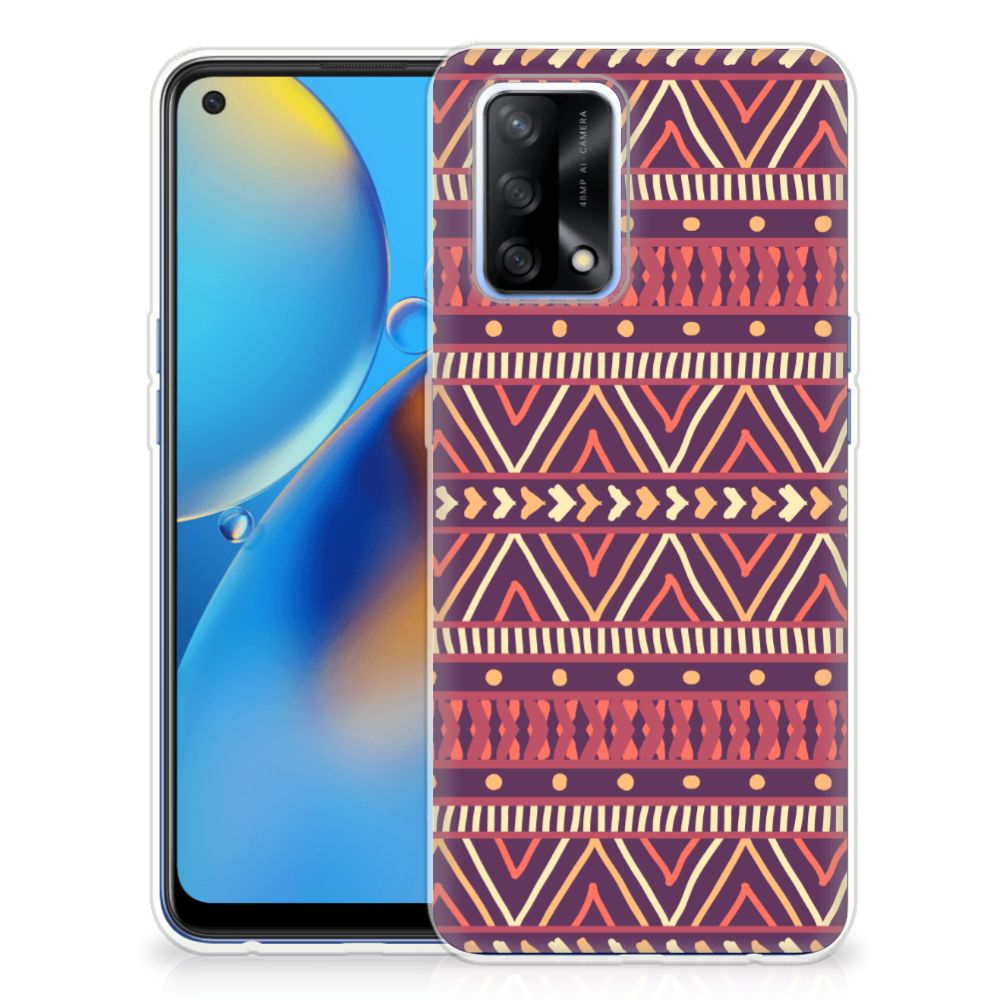 OPPO A74 4G TPU bumper Aztec Paars B2C Telecom