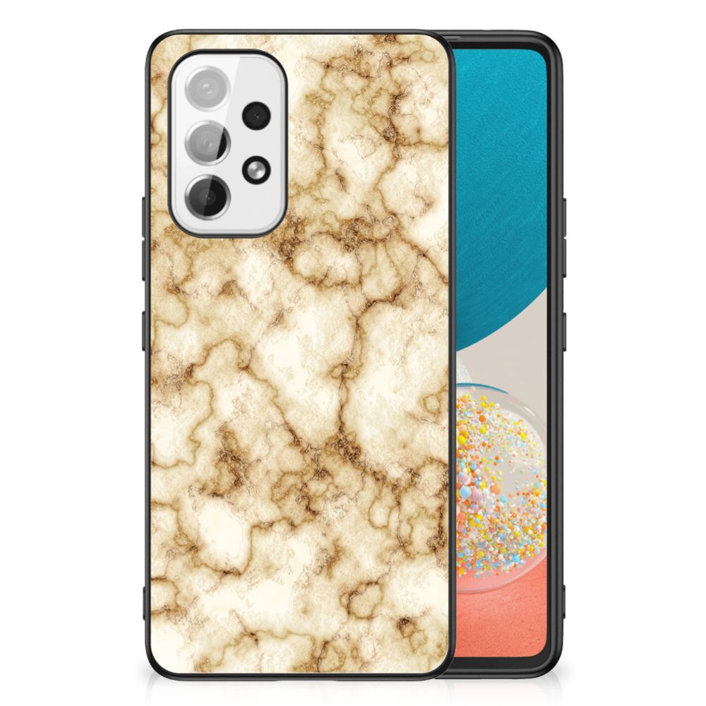 Samsung Galaxy A53 Marmeren Print Telefoonhoesje Marmer Goud