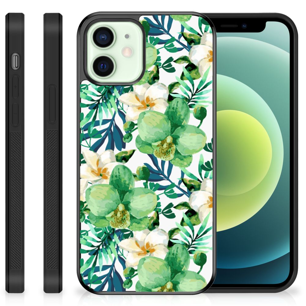 iPhone 12 Mini Skin Case Orchidee Groen B2C Telecom
