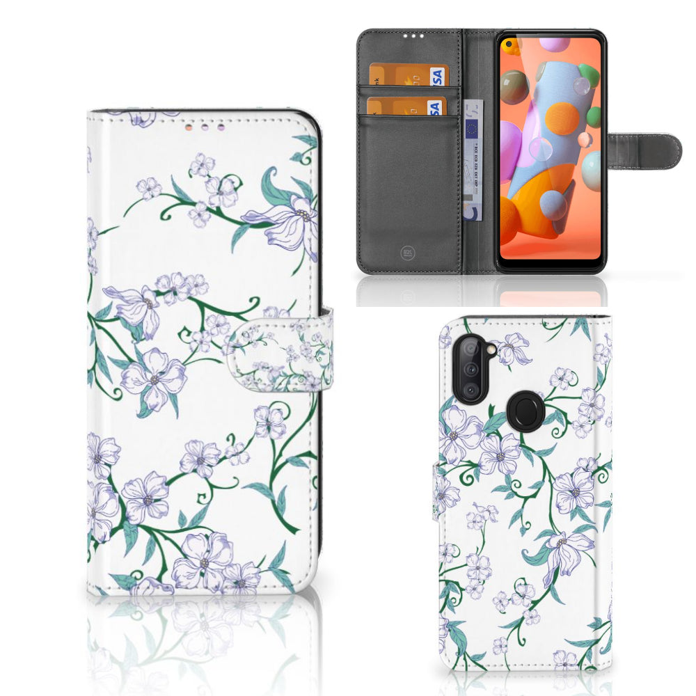 Samsung Galaxy M11 | A11 Uniek Hoesje Blossom White