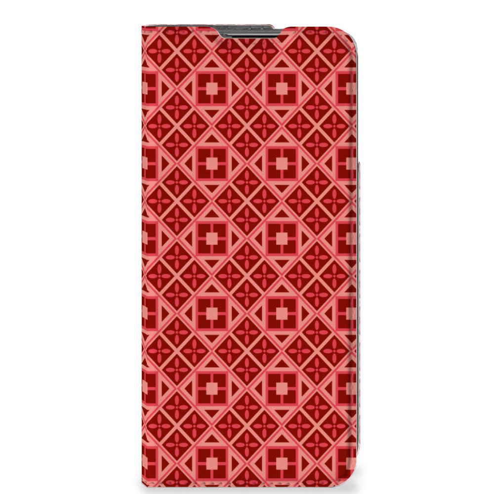 OnePlus Nord CE 2 5G Hoesje met Magneet Batik Rood - B2C Telecom