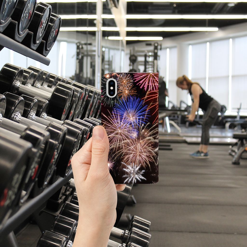 Apple iPhone Xs Max Hippe Standcase Vuurwerk