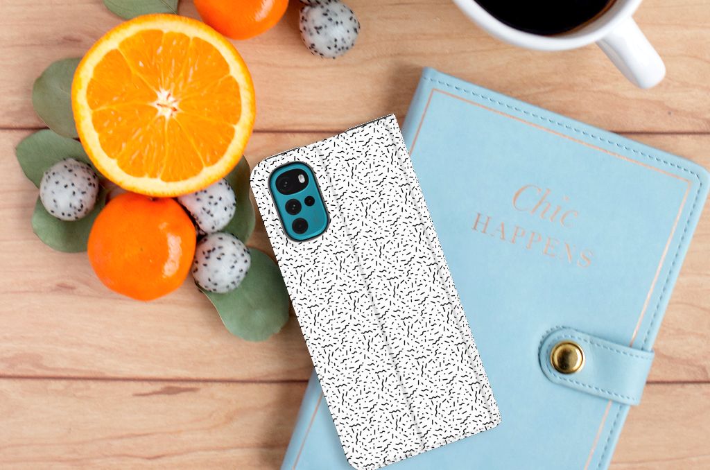 Motorola Moto G22 Hoesje met Magneet Stripes Dots - B2C Telecom