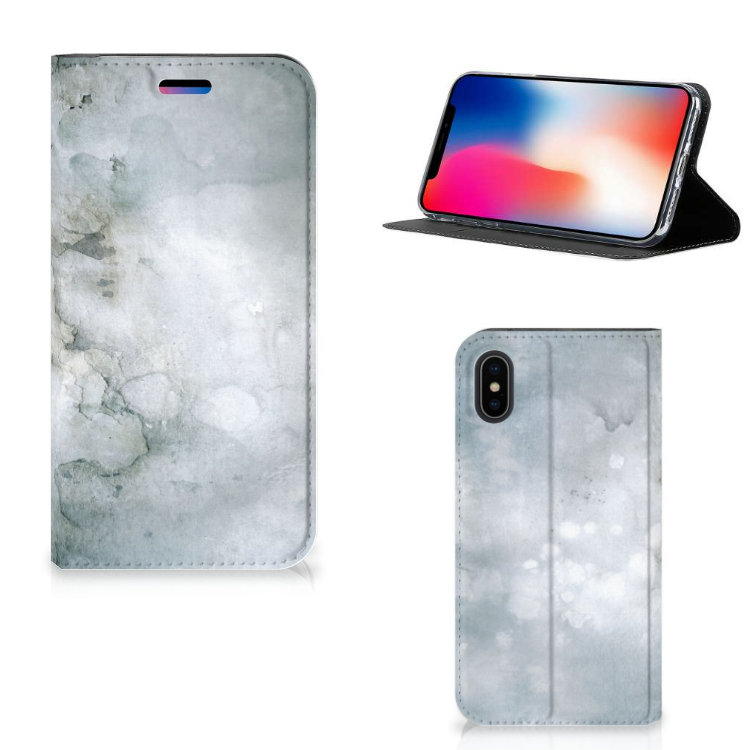 Bookcase Apple iPhone X | Xs Painting Grey