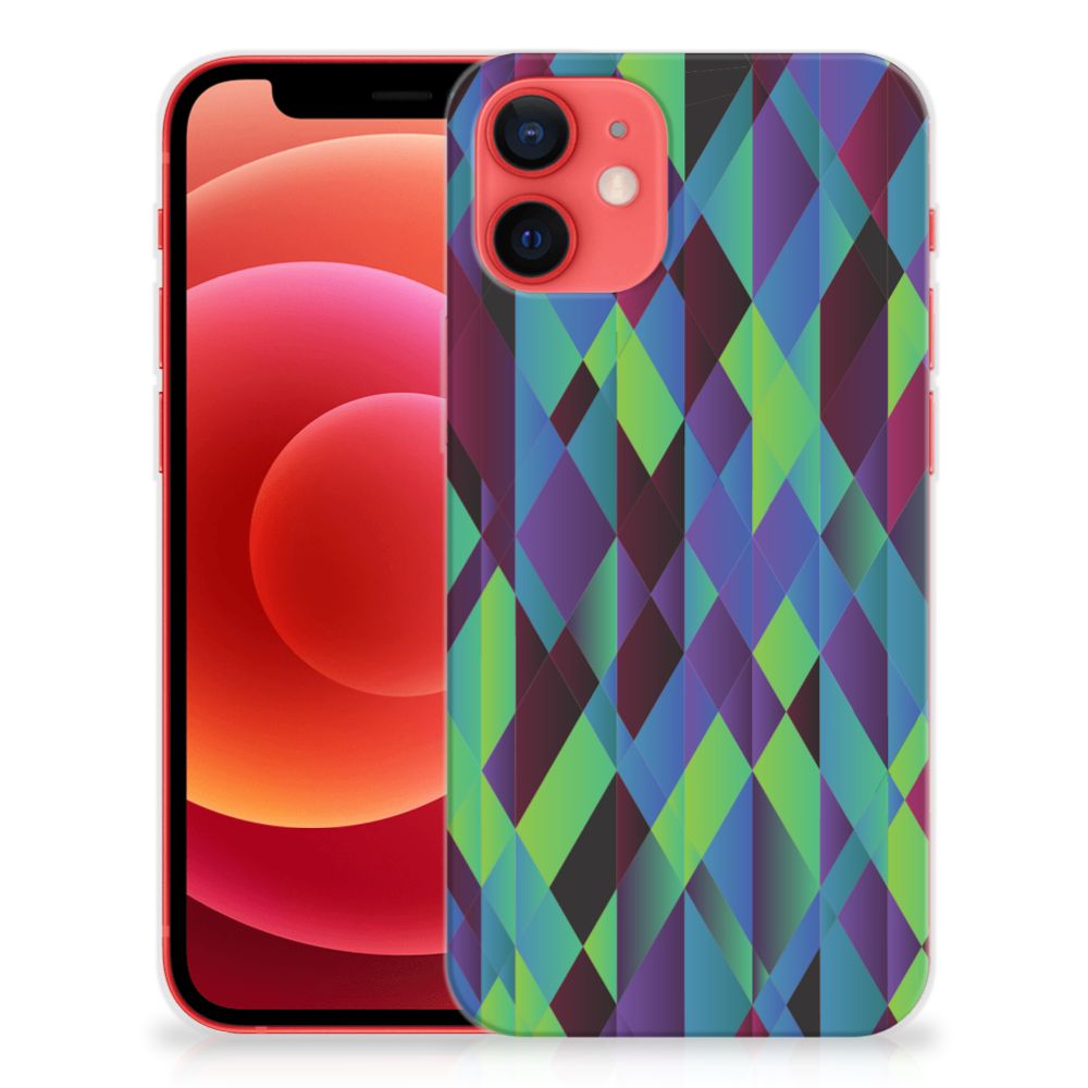 iPhone 12 Mini TPU Hoesje Abstract Green Blue B2C Telecom