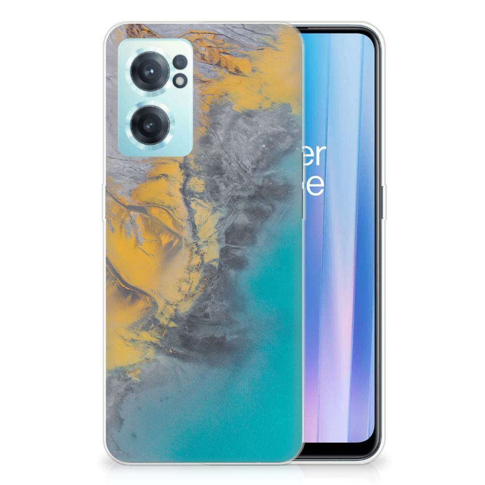 OnePlus Nord CE 2 5G TPU Siliconen Hoesje Marble Blue Gold B2C Telecom