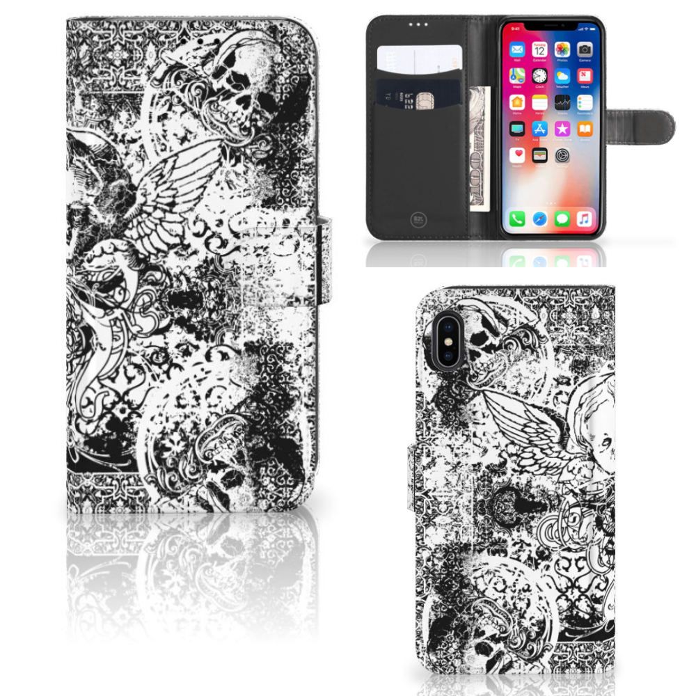 Telefoonhoesje met Naam Apple iPhone Xs Max Skulls Angel