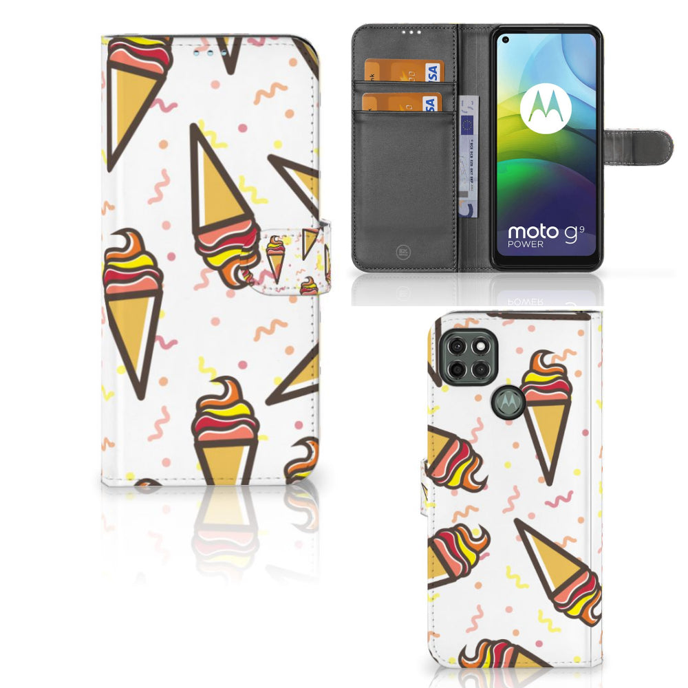 Motorola Moto G9 Power Book Cover Icecream