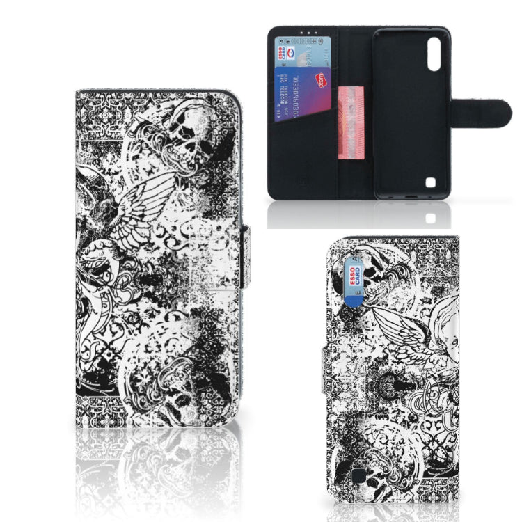 Telefoonhoesje met Naam Samsung Galaxy M10 Skulls Angel