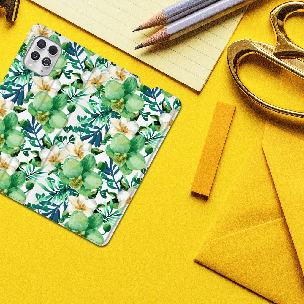 Motorola Moto G100 Smart Cover Orchidee Groen - B2C Telecom