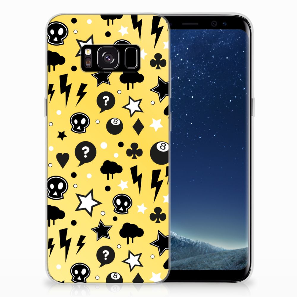 Silicone Back Case Samsung Galaxy S8 Punk Geel