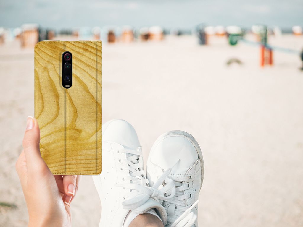 Xiaomi Mi 9T Pro Book Wallet Case Licht Hout - B2C Telecom