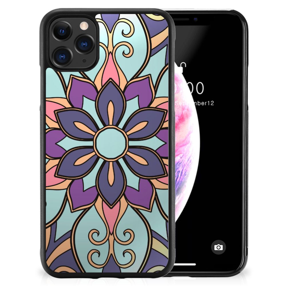 Apple iPhone 11 Pro Max Skin Case Purple Flower B2C Telecom