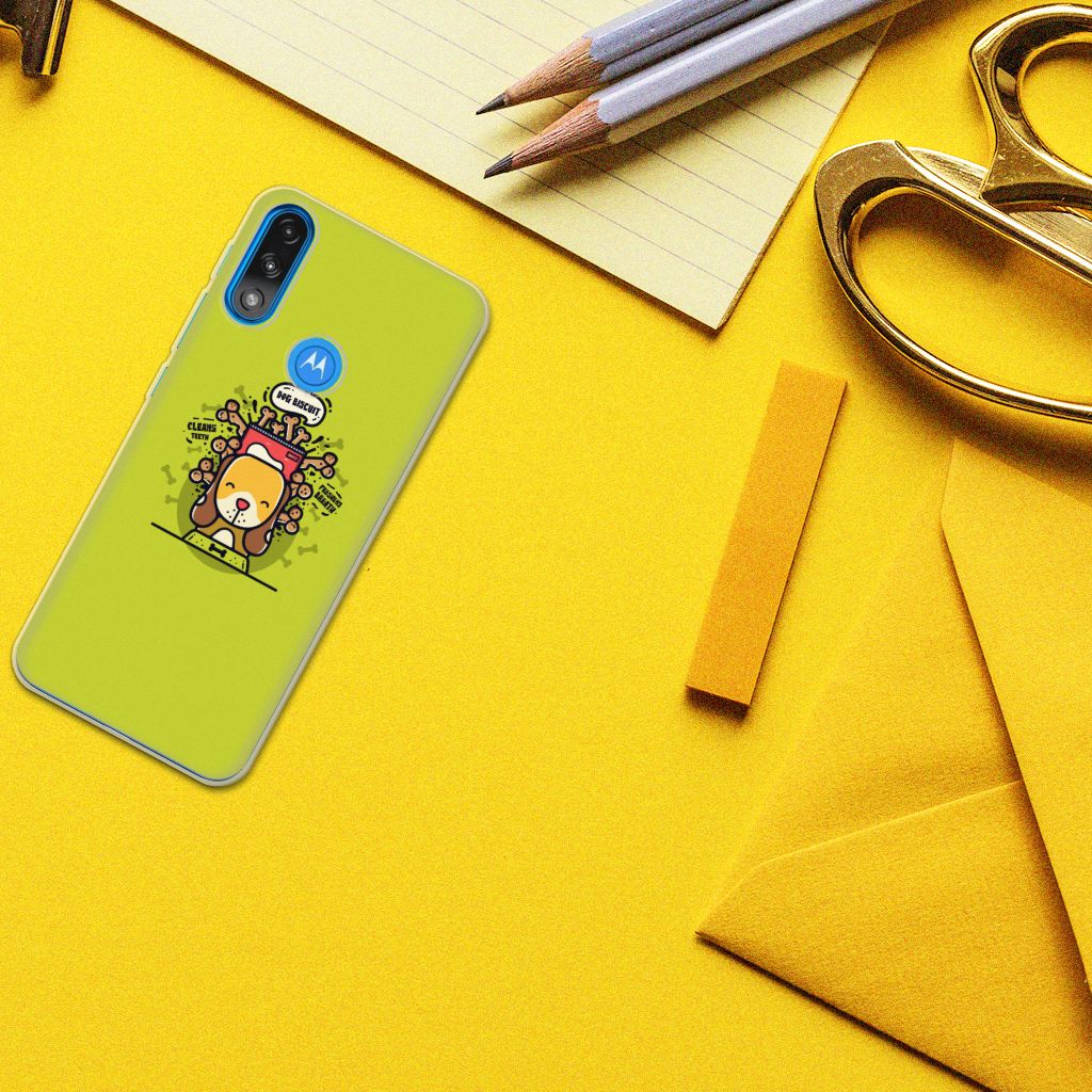 Motorola Moto E7/E7i Power Telefoonhoesje met Naam Doggy Biscuit B2C Telecom