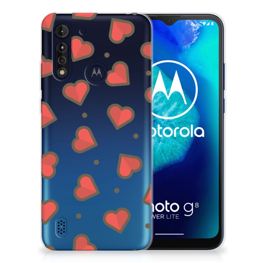 Motorola Moto G8 Power Lite TPU bumper Hearts B2C Telecom