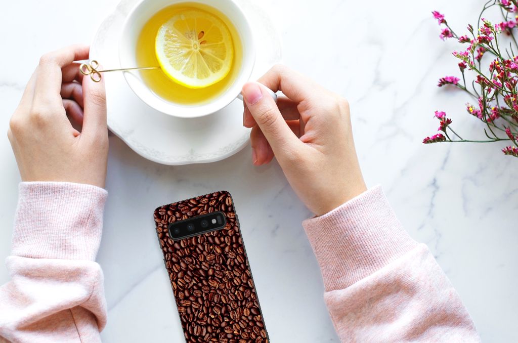 Samsung Galaxy S10 Silicone Case Koffiebonen B2C Telecom