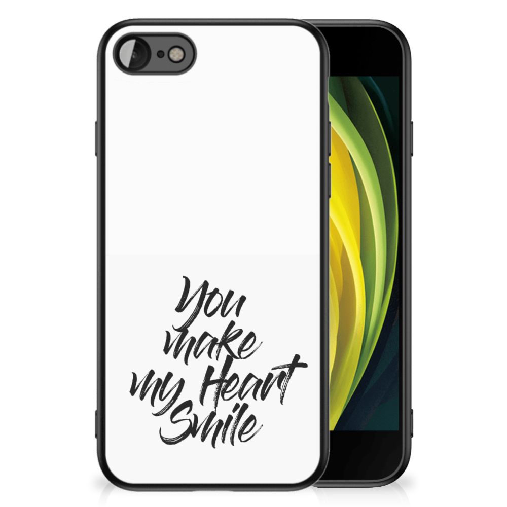 iPhone SE 2022 | SE 2020 | 7/8 Telefoon Hoesje met tekst Heart Smile, stijlvolle beschermhoes voor Apple iPhone