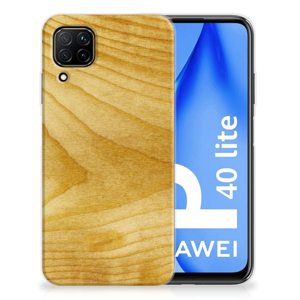 Huawei P40 Lite Bumper Hoesje Licht Hout