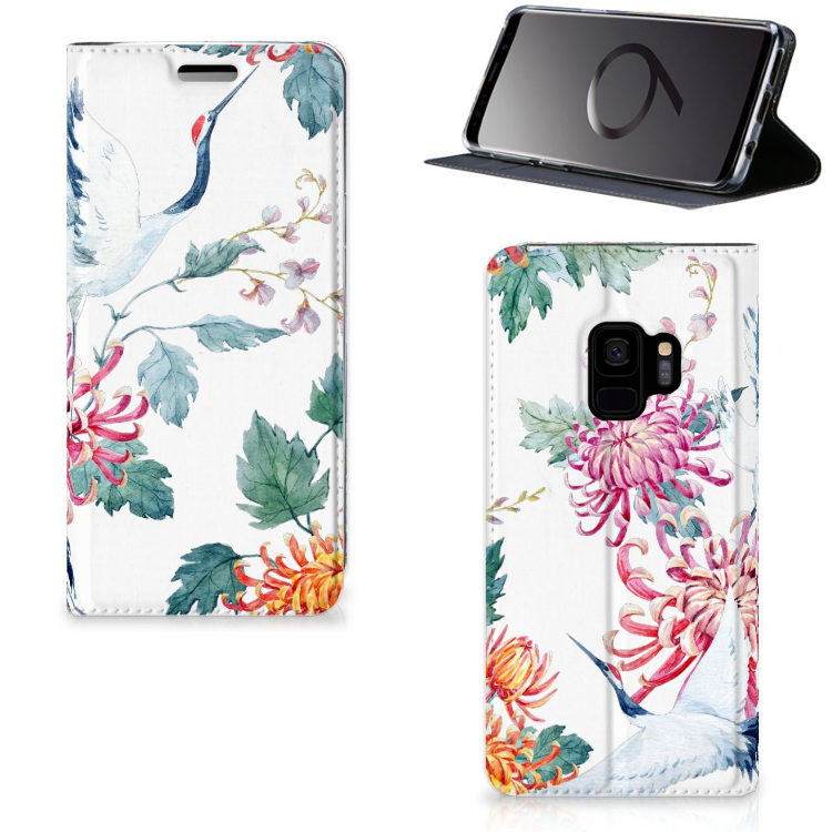 Samsung Galaxy S9 Hoesje maken Bird Flowers