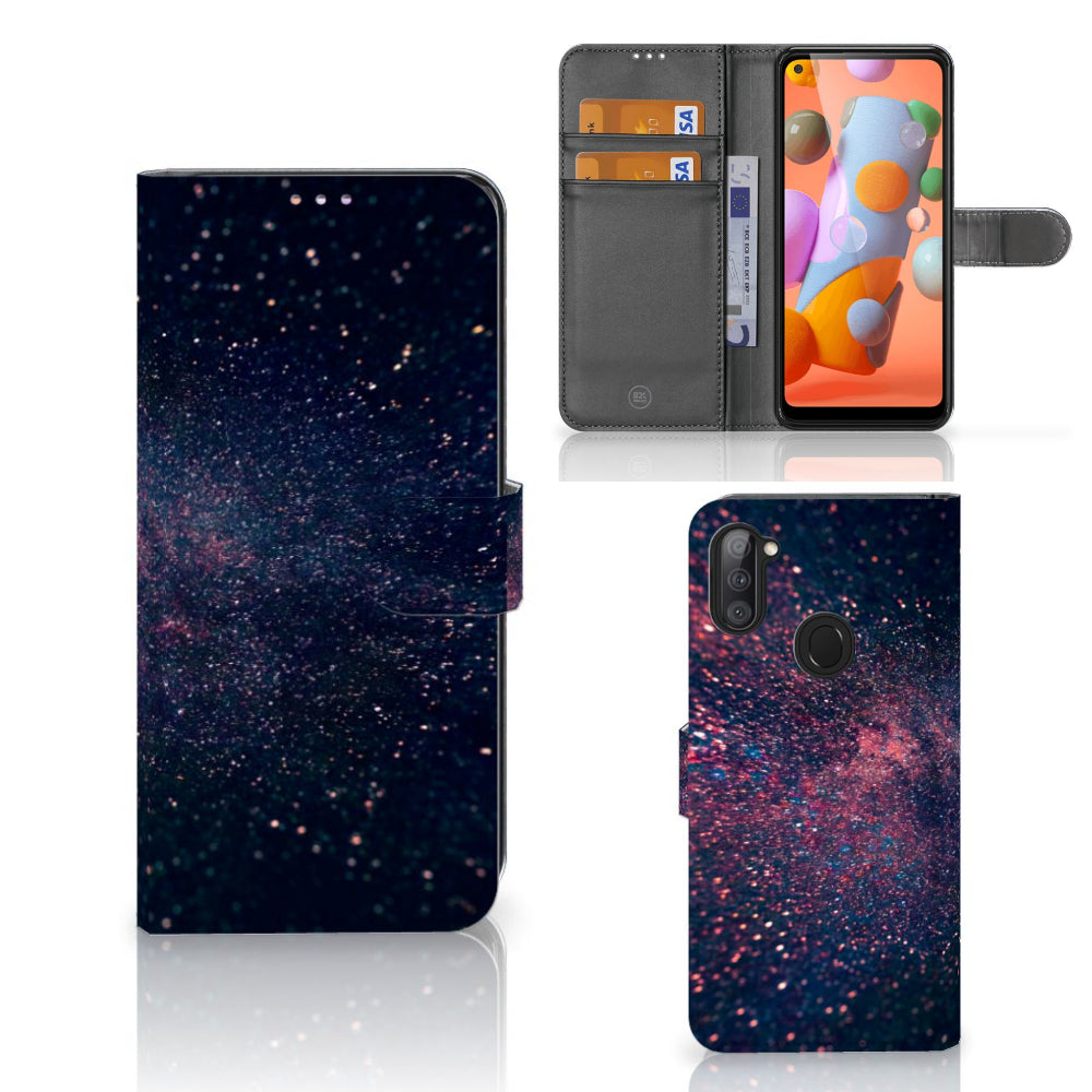 Samsung Galaxy M11 | A11 Book Case Stars
