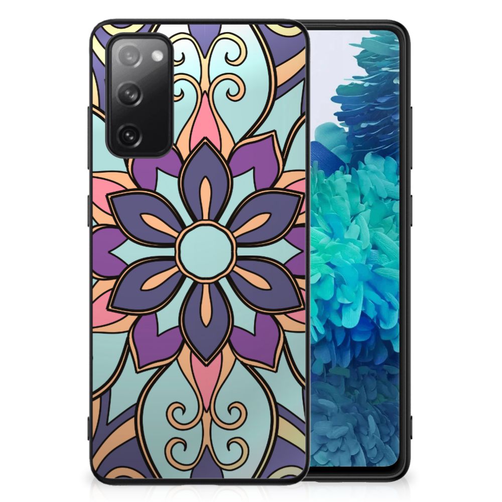 Samsung Galaxy S20 FE Bloemen Hoesje Purple Flower