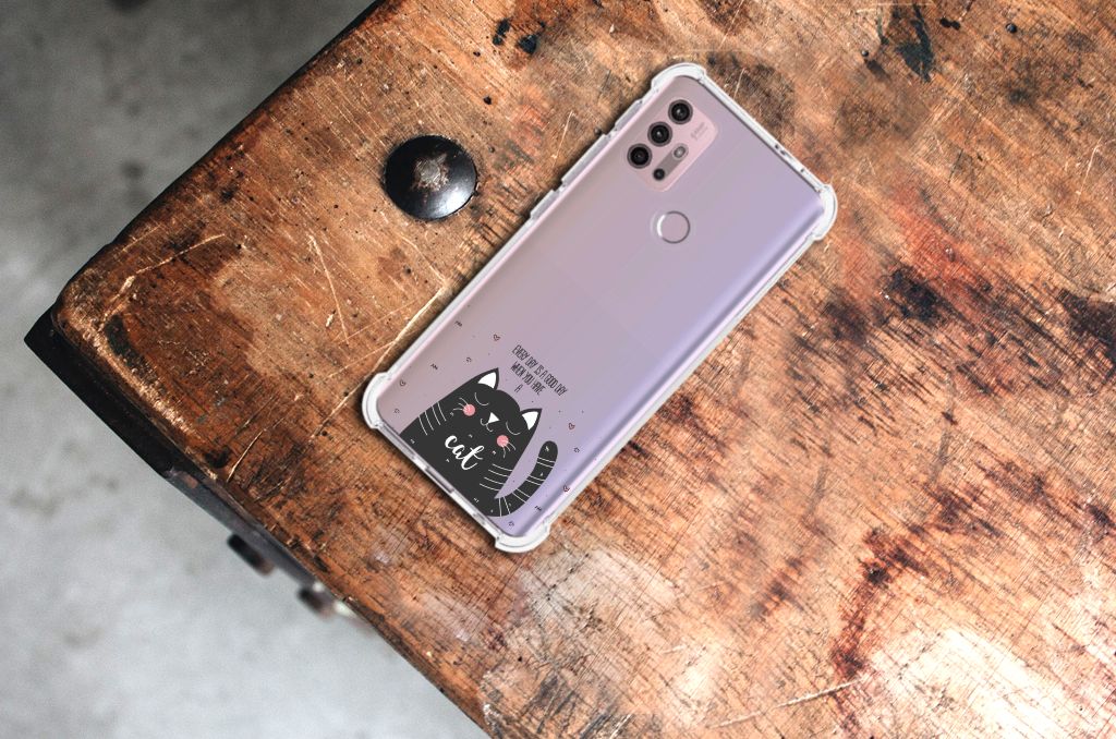 Motorola Moto G30 | G20 | G10 Stevig Bumper Hoesje Cat Good Day B2C Telecom