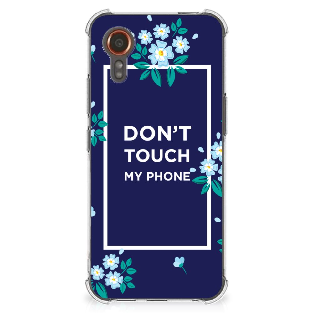 Samsung Galaxy Xcover 7 Anti Shock Case Flowers Blue DTMP B2C Telecom