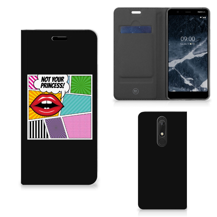 Nokia 5.1 (2018) Hippe Standcase Popart Princess