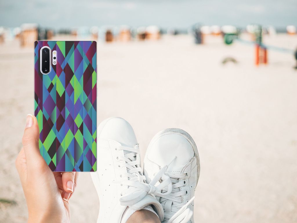 Samsung Galaxy Note 10 Plus TPU Hoesje Abstract Green Blue