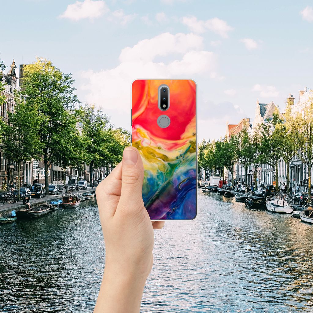 Hoesje maken Nokia 2.4 Watercolor Dark B2C Telecom