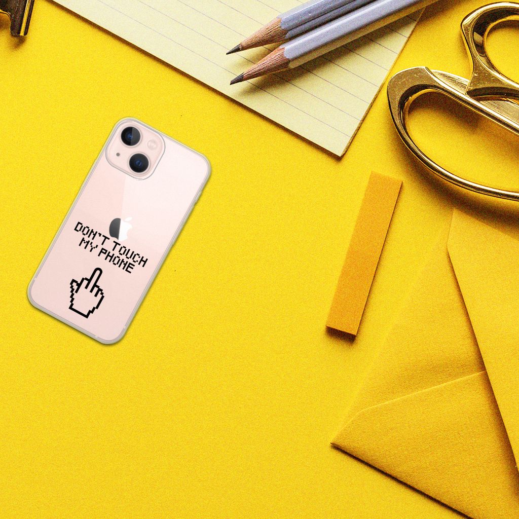 iPhone 13 mini Silicone-hoesje Finger Don't Touch My Phone B2C Telecom