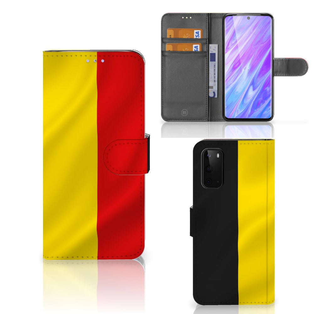 Samsung Galaxy S20 Bookstyle Case Belgische Vlag