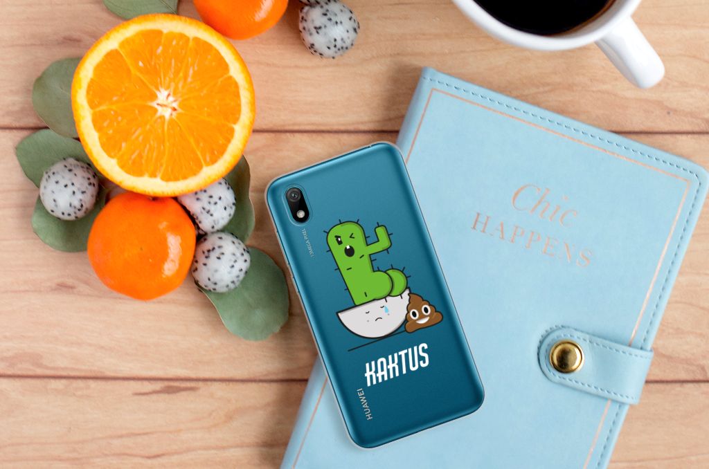 Huawei Y5 (2019) Telefoonhoesje met Naam Cactus Poo