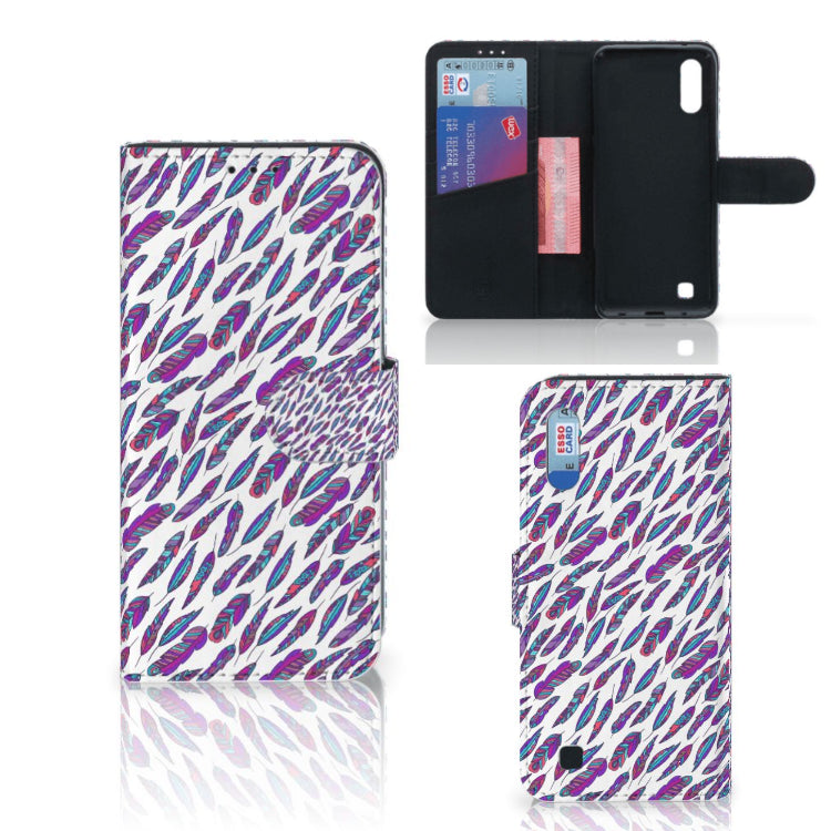 Samsung Galaxy M10 Telefoon Hoesje Feathers Color