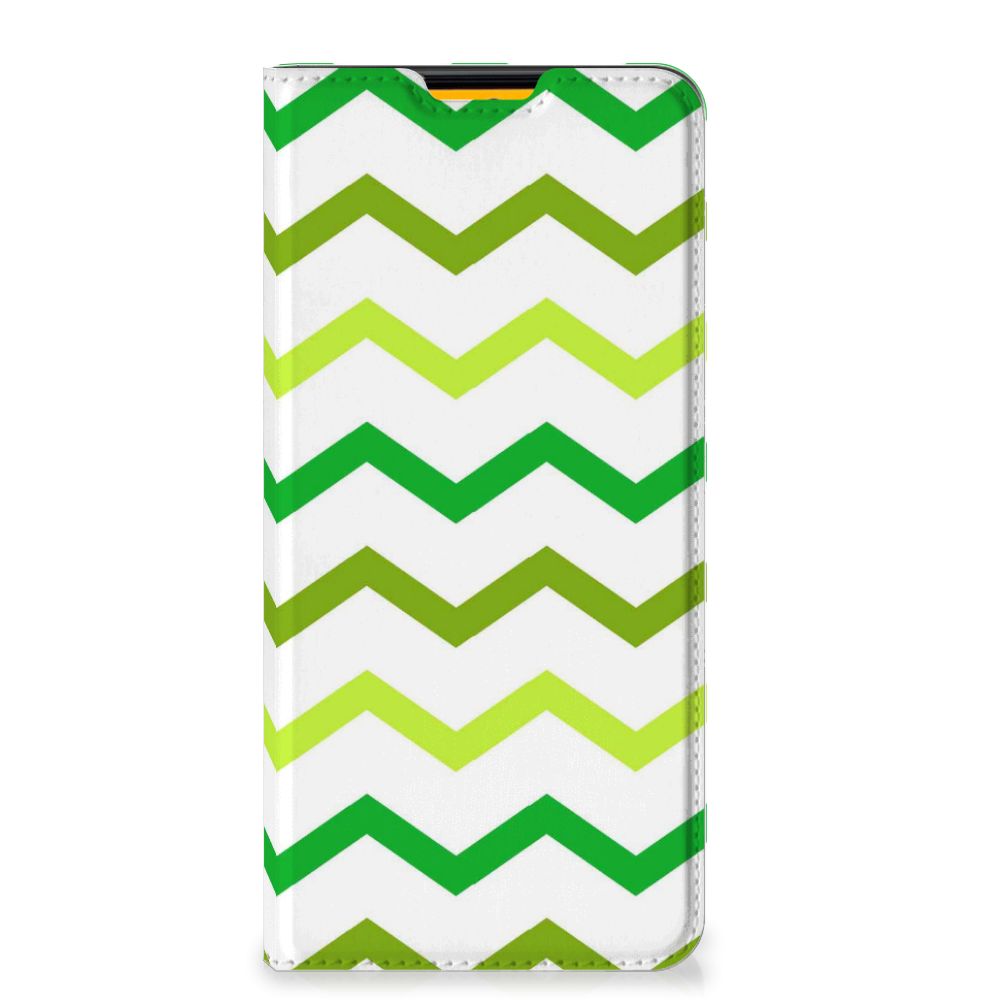 Samsung Galaxy M52 Hoesje met Magneet Zigzag Groen - B2C Telecom