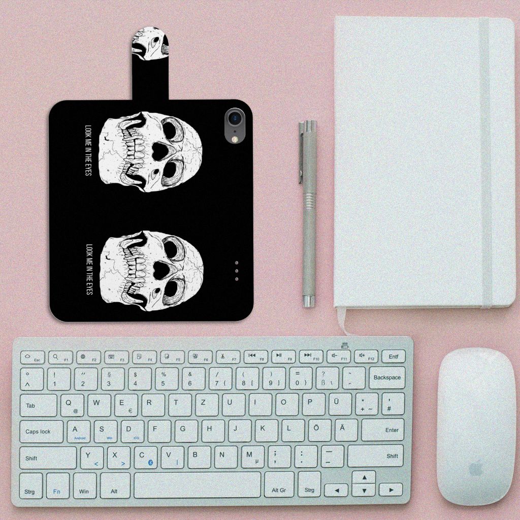 Telefoonhoesje met Naam iPhone 7 | 8 | SE (2020) | SE (2022) Skull Eyes
