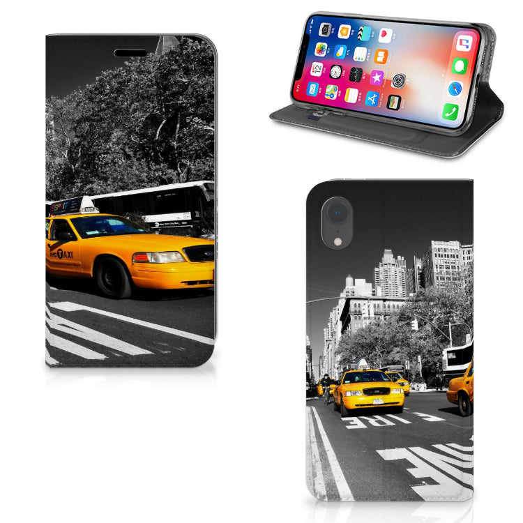 Apple iPhone Xr Book Cover New York Taxi