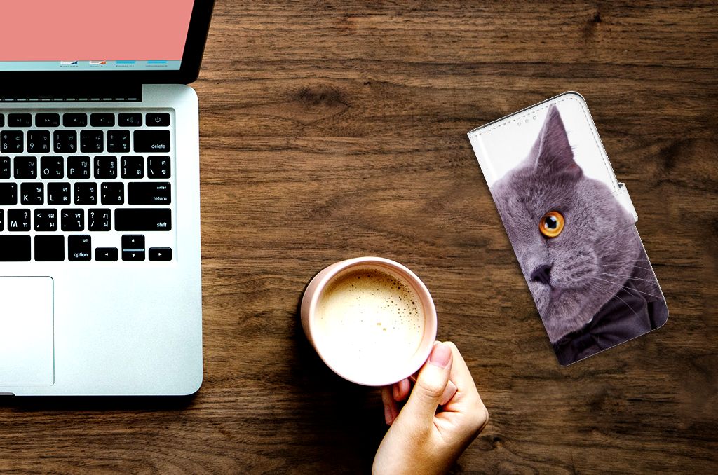 Xiaomi Mi 10T Lite Telefoonhoesje met Pasjes Kat