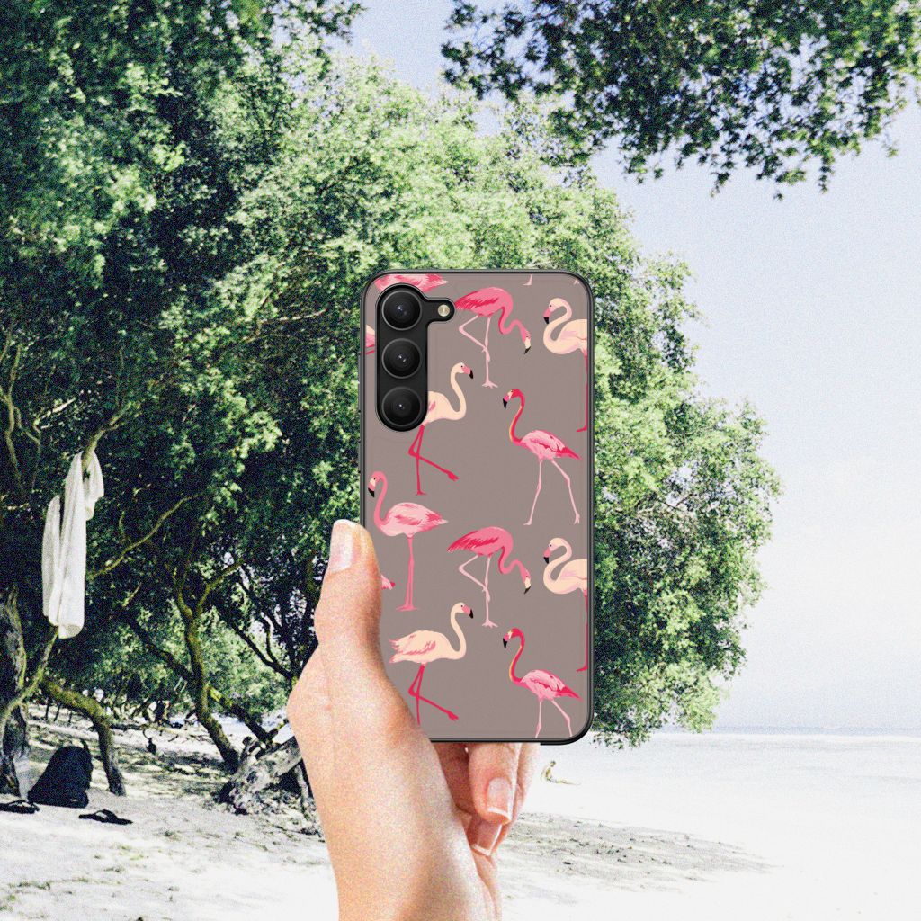 Samsung Galaxy S23 Plus Dierenprint Telefoonhoesje Flamingo B2C Telecom