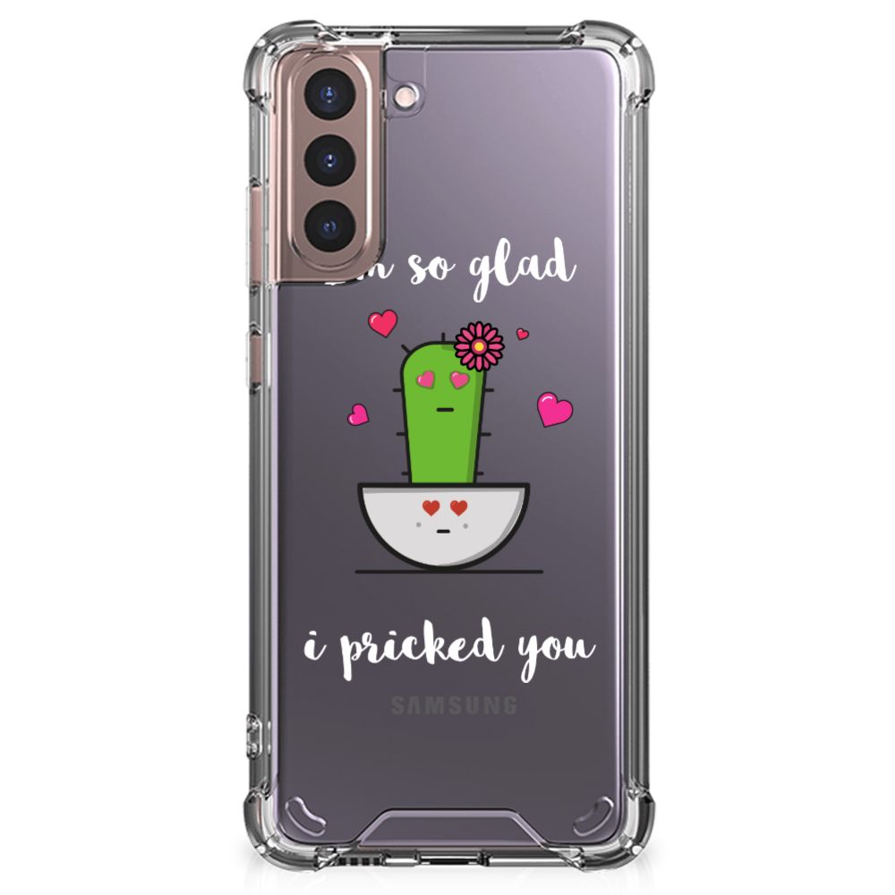 Samsung Galaxy S21 Plus Stevig Bumper Hoesje Cactus Glad B2C Telecom