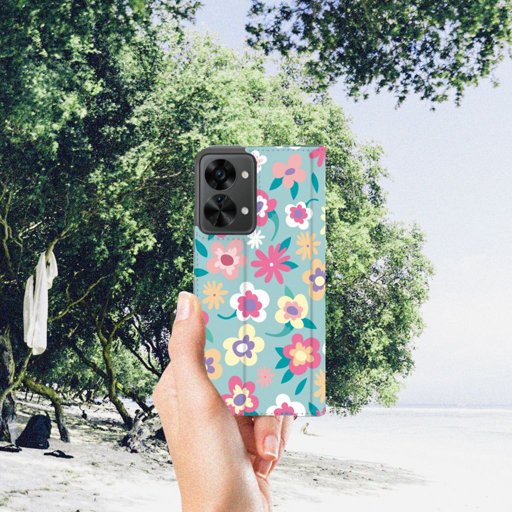 OnePlus Nord 2T Smart Cover Flower Power - B2C Telecom