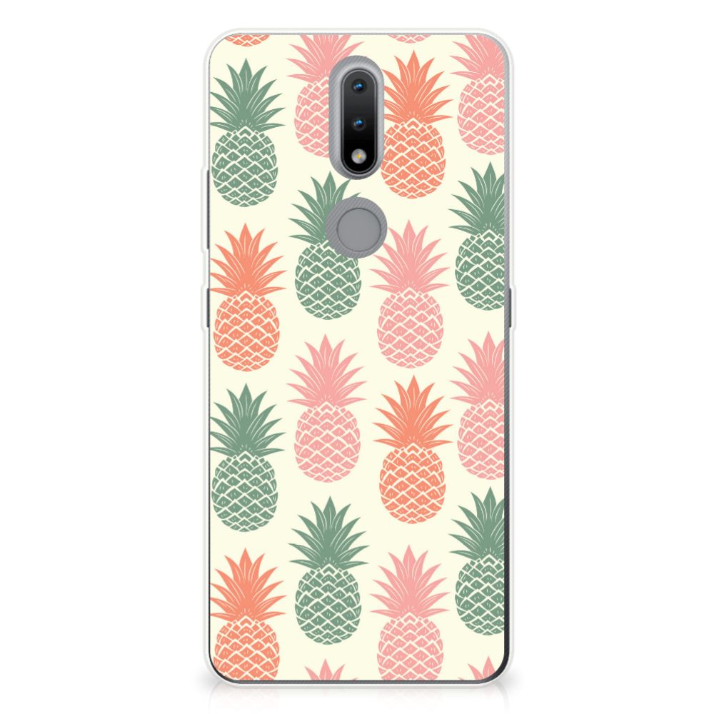Nokia 2.4 Siliconen Case Ananas