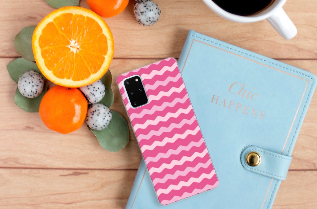Samsung Galaxy S20 Plus TPU bumper Waves Pink B2C Telecom